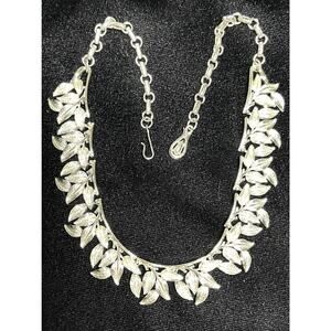 Vintage Necklace SIGNED CORO Silver Tone Vtg Estate Costume Jewelry A18